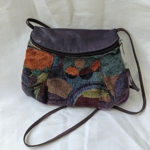Erda leather & fabric bag